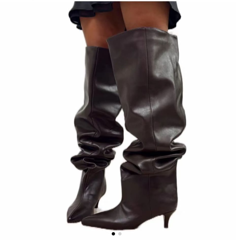 Stivale alto ecopelle